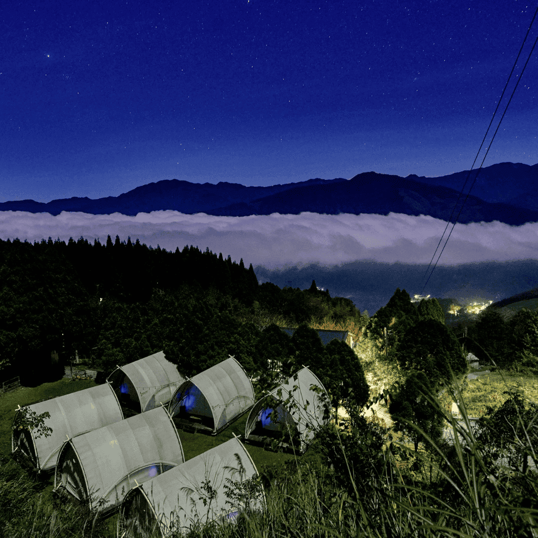 新竹懶人露推薦－蟬說：霧語懶人露營區的夜景星空與雲海