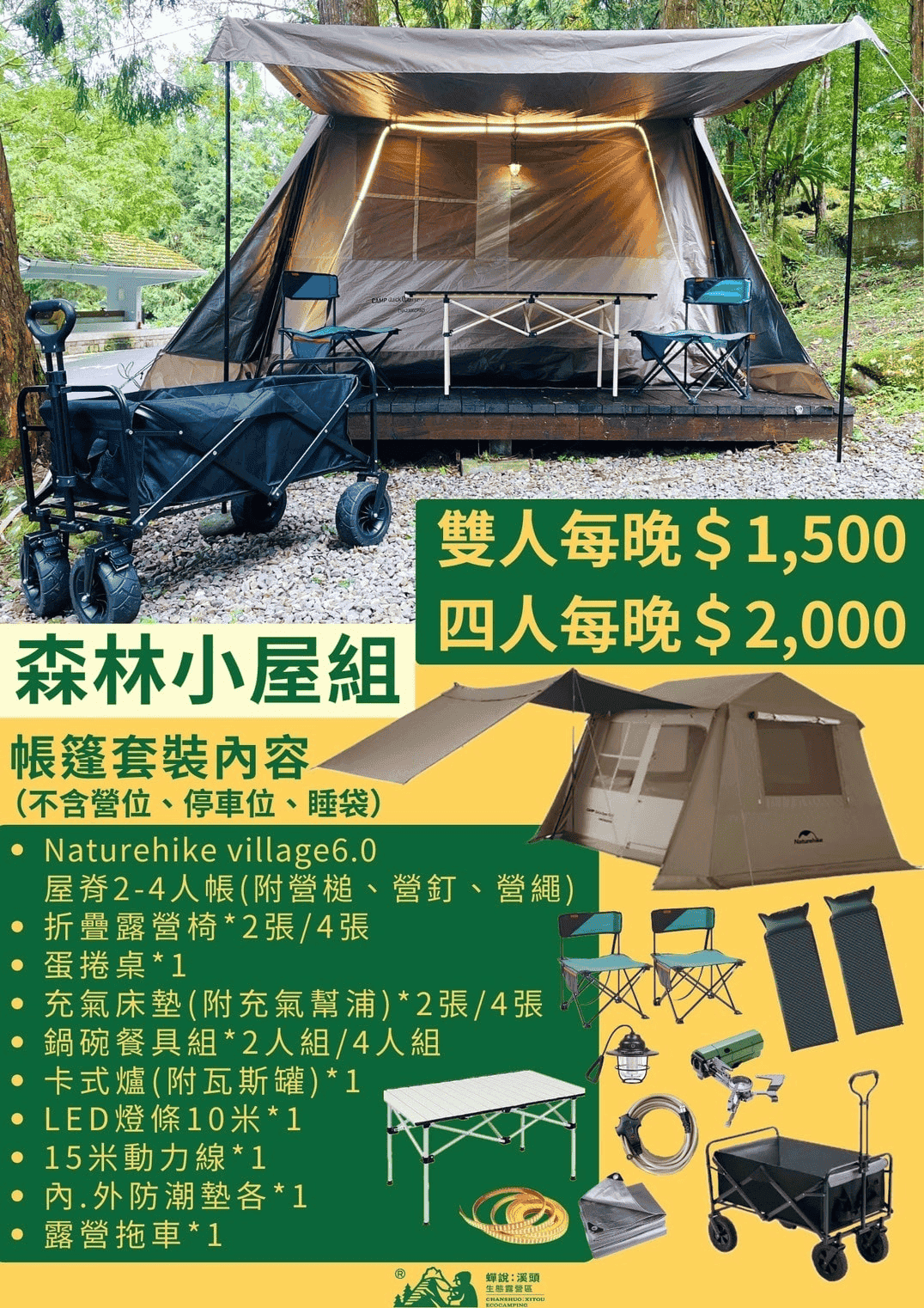 森林小屋組內容
